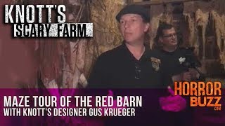 Exclusive Maze Tour of the Red Barn 2017 with Knotts Designer Gus Krueger [upl. by Barbabra421]