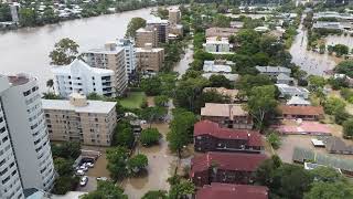 St Lucia Floods 2022  Macquarie Street Brisbane Street Mitre Street Sir Fred Schonell Drive [upl. by Enirtak]