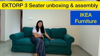 Ikea Ektorp 3 seater assembly with all the details  complete guide  Ikea Nagasandra Bangalore [upl. by Anaitsirhc731]