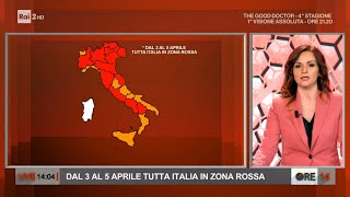 Emergenza Covid dal 3 al 5 aprile tutta Italia in zona rossa  Ore 14 del 12032021 [upl. by Willett]