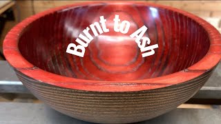 Wood Turning  Burnt To Ash [upl. by Rebmeced]