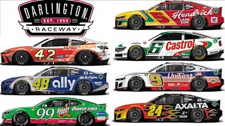 2024 NASCAR CUP SERIES THROWBACK PAINT SCHEME PREVIEW FOR THE GOODYEAR 400 AT DARLINGTON [upl. by Cammy]