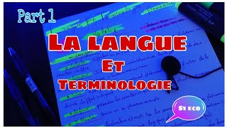 La Langue et Terminologie s1 Économie part 1 [upl. by Ailito]