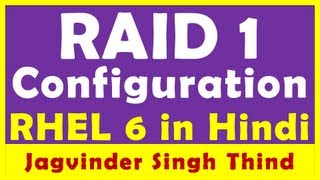 ✅ How to configure RAID 1 in RedHat Enterprise Linux 6 RHEL6 in Hindi [upl. by Zeuqirdor]