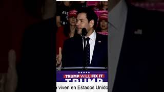 Marco se atreve a hablar Español con Donald Trump [upl. by Orpah]