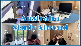 VLOG 1  【オーストラリア留学🇦🇺】 渡航と留学生活1日目 〜寮生活、海外大学〜 study abroad to Australia dormitory [upl. by Shana]