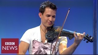 Fastest violinist in the world  BBC News [upl. by Vachel]