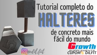 Como fazer halteres de 5 kg no molde de papelão [upl. by Oihsoy]