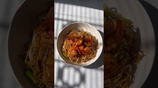 Soy fried noodles with shrimp [upl. by Brok]