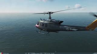 DCS  UH1H HUEY  Beautiful helicopter carrier landing [upl. by Asiruam626]