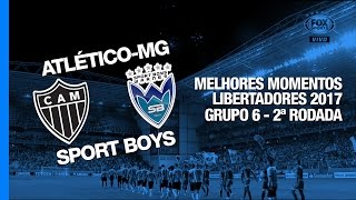 Melhores Momentos  AtléticoMG 5 x 2 Sport Boys  Libertadores  13042017 [upl. by Amaras530]