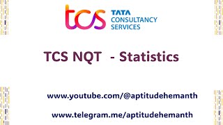 TCS NQT  Statistics [upl. by Aeret656]