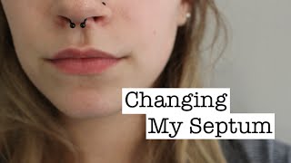 Changing my Septum Piercing [upl. by Cicely]