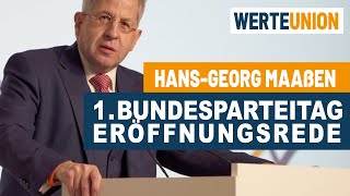 Die Eröffnungsrede von HansGeorg Maaßen auf dem 1 Bundesparteitag der WerteUnion [upl. by Edana]