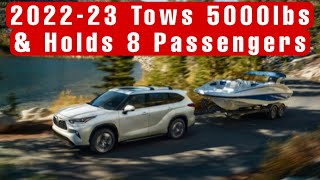 Toyota Highlander Up to 8 Passengers amp Tows up to 5000lbs Toyota highlander 2022 2023 [upl. by Lashonde]