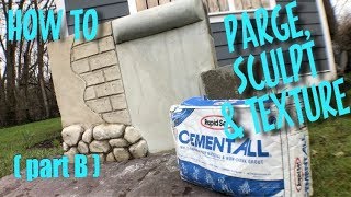 How to PARGE and SCULPT with Rapid Set Cement All Part B [upl. by Nilesoy]