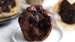 AtHome Olympic Village Chocolate Muffins Recipe [upl. by Rosol]