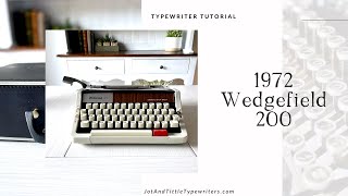 1972 Wedgefield 200 Brother  Typewriter Tutorial [upl. by Helse]