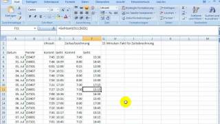 Formeln für Berechnungen von Zeittakten mit Excel [upl. by Ellenrahc]