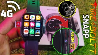 Fire Boltt Snapp 4g SmartWatch Unboxing  fire boltt smartwatch connect to phone  fire boltt 4g pro [upl. by Goodill]