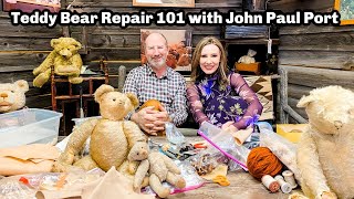 HOW TO FIX AND REPAIR ANTIQUE AND VINTAGE TEDDY BEARS 101  JOHN PAUL PORT secrets from the expert [upl. by Ziegler]