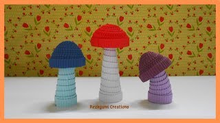 DIY Kokoru Paper Craft  Mushrooms JAMUR [upl. by Jeni472]