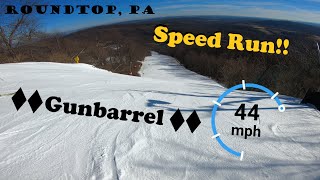 Bombing a Double Black Diamond  Roundtop Mountain Resort 4k 2022 [upl. by Elo340]