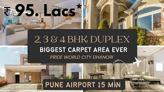 LUXURIOUS DUPLEX FLAT IN PUNE  23 amp 4 BHK DUPLEX FLAT IN DHANORI  LOHEGAON  flatforsale 4bhk [upl. by Ylro]