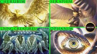 Seraphim Cherubim Four living Creatures amp Ophanim  Different types of Angels of God in Bible [upl. by Milicent]