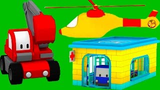 The HOSPITAL  Learn with Tiny Trucks bulldozer crane excavator  Educational cartoon for kids [upl. by Sundin]