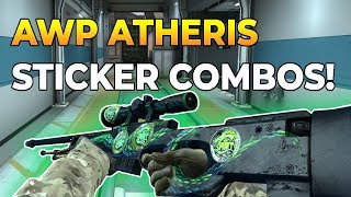 CSGO  AWP Atheris Sticker Combinations [upl. by Enellij]