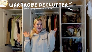 DECLUTTER MY WARDROBE WITH ME  refreshing my wardrobe for 2024❤️ [upl. by Ridinger549]