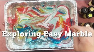 Trying Out Marabus quotEasy Marblequot for Simple DIY Paper Marbling [upl. by Samford479]