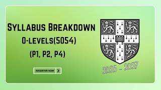 Olevel Physics Syllabus breakdown and registration  5054 Physics [upl. by Halda]