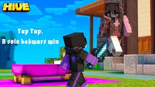 Tap Tap A solo bedwars win Filler video Hive [upl. by Eynobe366]