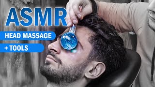 ASMR  Sleep Well With Asmr Head Massage tools [upl. by Hakim308]