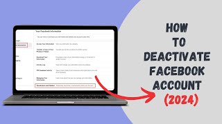 How To Deactivate Facebook Account 2024 [upl. by Iramo397]