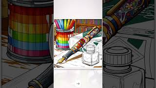 Pen amp ink Design by colour art gammer gamer drawing shortvideo viralvideo gameplay [upl. by Im392]