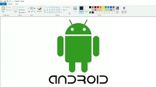 How to draw the Android logo using MS Paint  How to draw on your computer [upl. by Tavi]