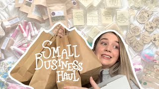 SMALL BUSINESS HAUL  supporting handmade business for my advent calendars [upl. by Anera139]