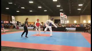 AAU Taekwondo Nationals Black Belt 4399 Heavyweight 07202021 [upl. by Madelena]