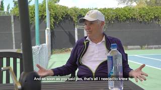 Getting a Tennis Lesson from Tim Gallwey l Vlog 006 [upl. by Linc]