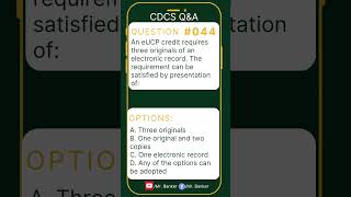 CDCS SAMPLE QUESTION 044 Mr Banker eUCP [upl. by Saiasi]