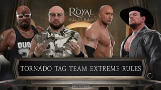 WWE 2 on 2 Tag Team Extreme Rules Match Dudly Boys vs The Rock amp The Undertaker [upl. by Ahsatniuq524]