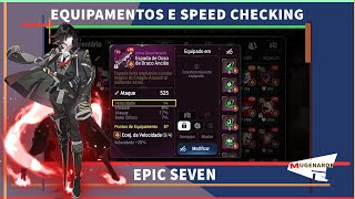 EQUIPAMENTOS QUAIS UPAR  SPEED CHECKING E MAIS  EPIC SEVEN [upl. by Naaman]