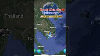 Ho chi Minh city to Melbourne flight Route flightpath travelmap flightroute flightroutemap [upl. by Myrtle203]