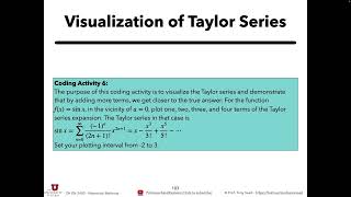 Lecture 05 Error analysis visualizing Taylor series total numerical error [upl. by Icam595]