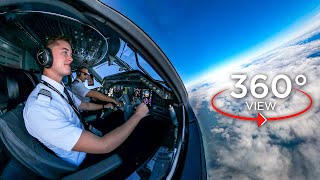 360° Airline Cockpit View FULL Flight  Dallas  Miami  American Eagle E145 [upl. by Nnylannej83]