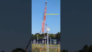 Scotrail Class 170 train Cameron Bridge Railway station along side Liebherr LG 1750 Crane 6924 [upl. by Fadas]