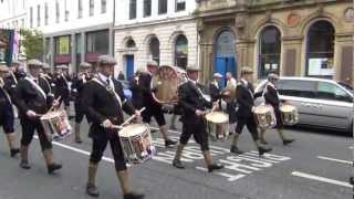 UVF Regimental Band  Royal Black Parade Belfast  August 2012 [upl. by Parish]